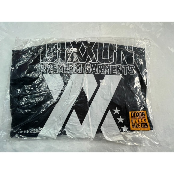 NWT DIXXON Mens XL Tech Jacket Black Hooded Rain Windbreaker Zippered Pockets - Picture 11 of 13